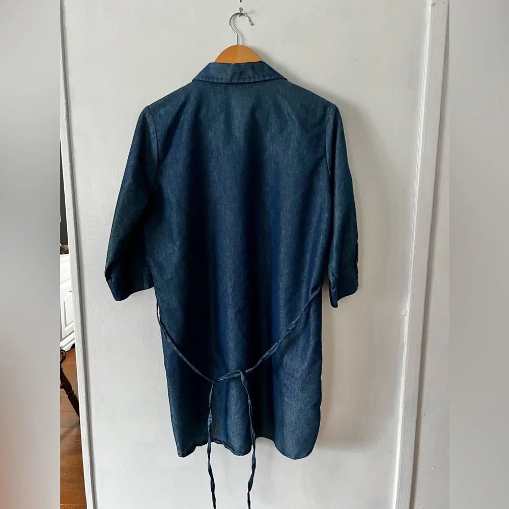 imPRESS Indigo Cotton Pleated Shirt - Picture 9 of 11
